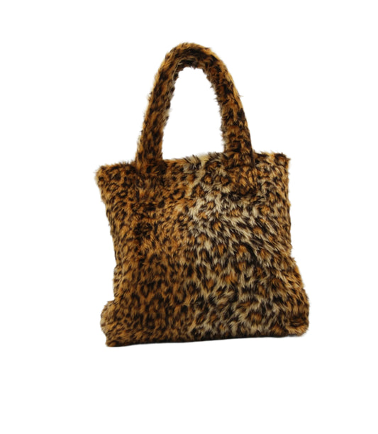 Animal Print Fluffy Leopard Erica Bag