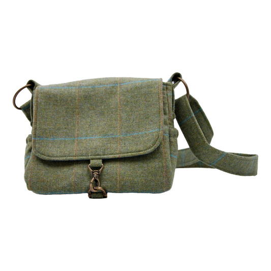 British Tweed Crossbody Bag - Sage Green