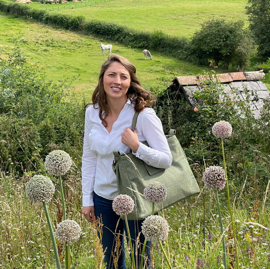 British Tweed Shoulder Bag - Green British Tweed Weekend Bag