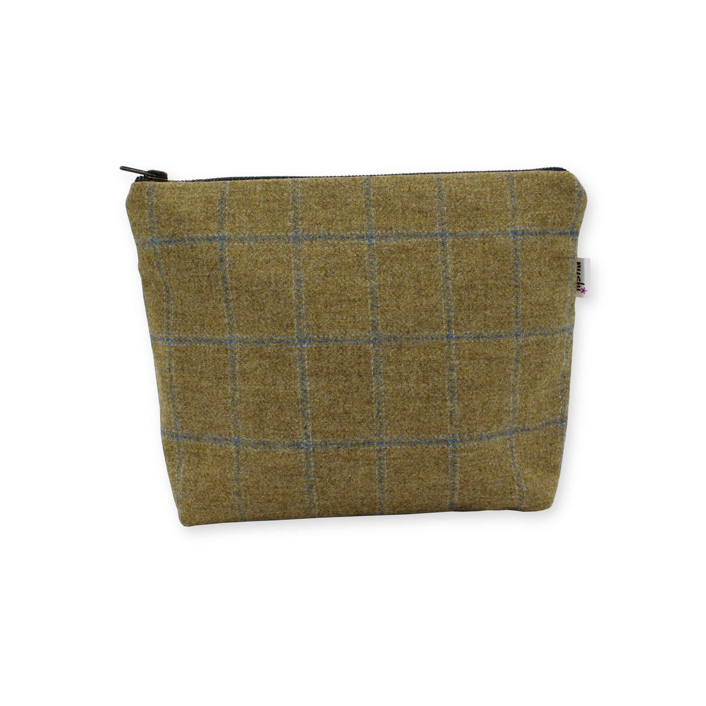 Brown British Tweed makeup bag