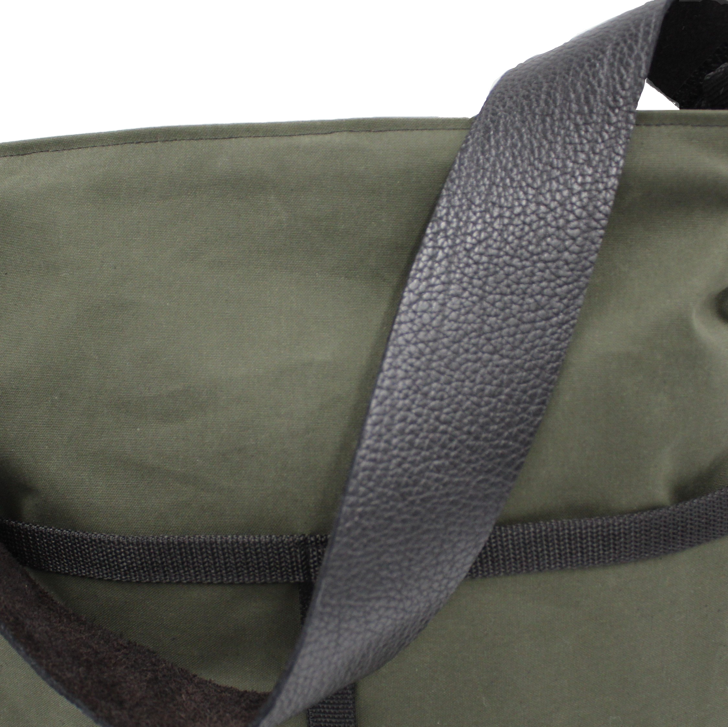 Chive Green Waxed Cotton Shoulder Bag