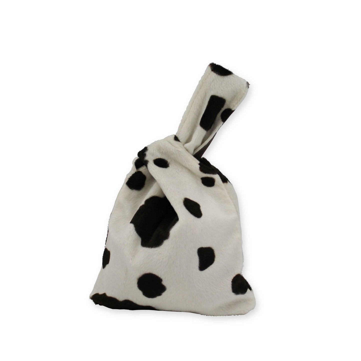 Cow print wristlet bag